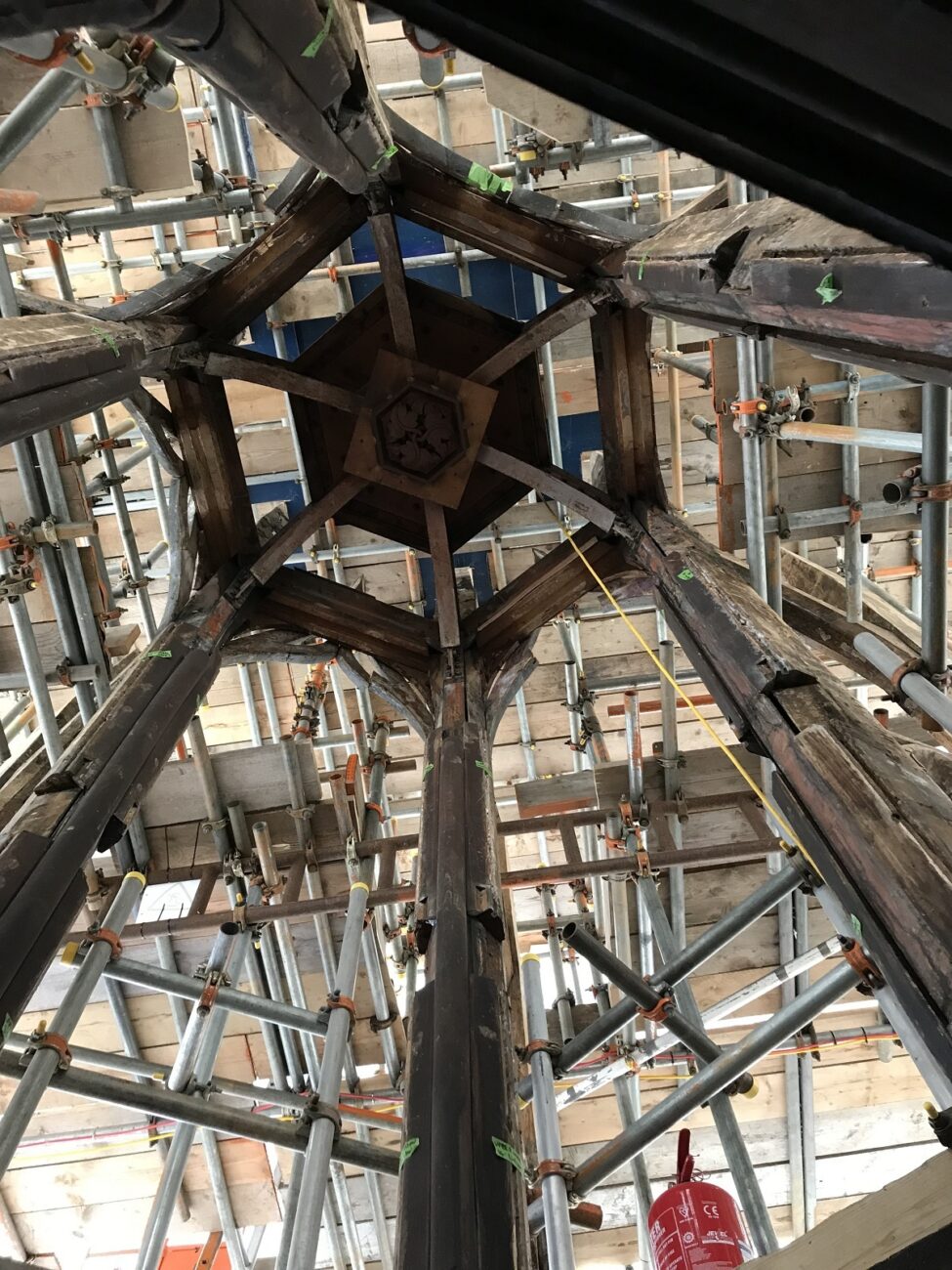 The restoration of the roof lantern required a lot of specialist carpentry works