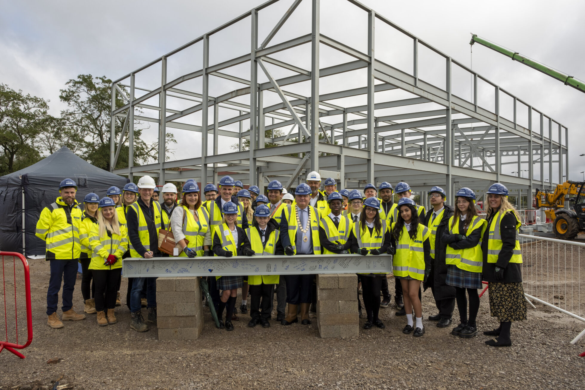 Ashe Construction Steel signing ceremony at Bedford Academy 2